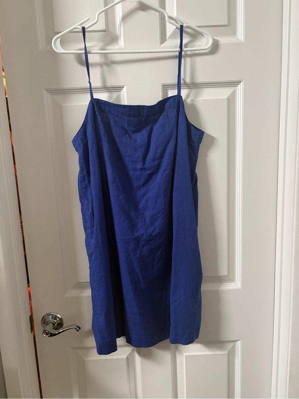 Madewell cobalt blue shift mini dress